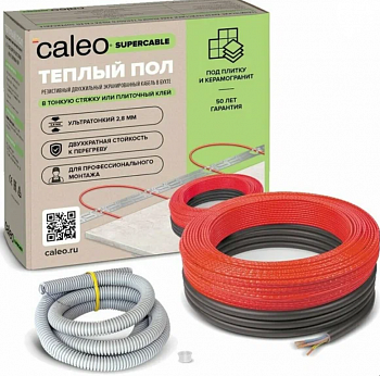 Нагревательная секция для теплого пола CALEO SUPERCABLE 18W-10, 0.9-1.4 м2